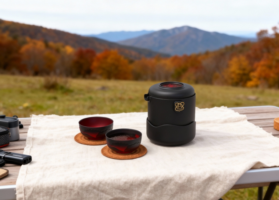 Peony Portable Outdoor Tea Set